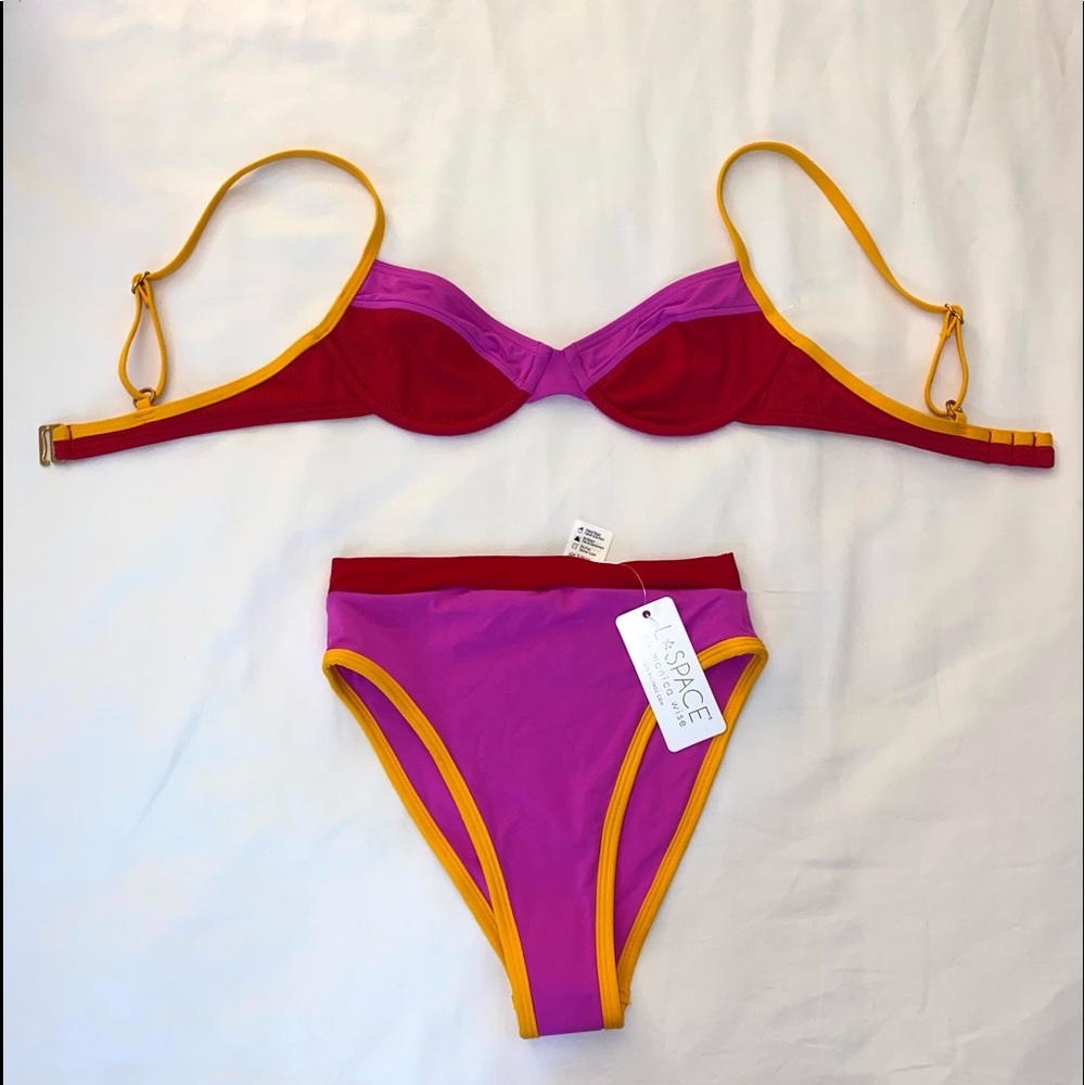 NWT LSPACE high waisted bikini set